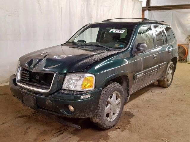 1GKDT13S632375304 - 2003 GMC ENVOY GREEN photo 2