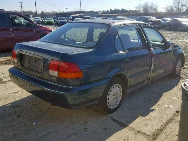 2HGEJ6628VH555524 - 1997 HONDA CIVIC DX GREEN photo 4