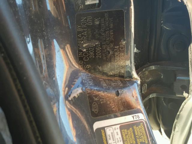 KNAFX4A87F5380674 - 2015 KIA FORTE EX GRAY photo 10