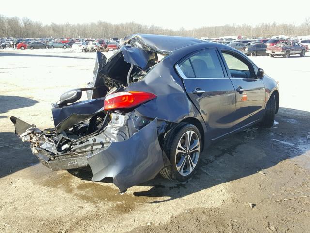 KNAFX4A87F5380674 - 2015 KIA FORTE EX GRAY photo 4