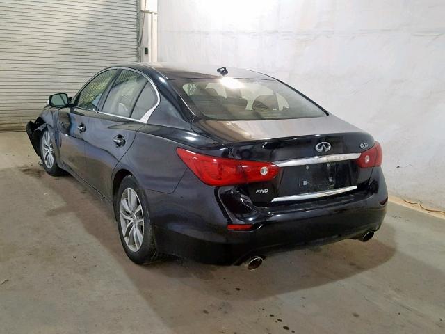 JN1BV7AR9EM689927 - 2014 INFINITI Q50 BASE BLACK photo 3