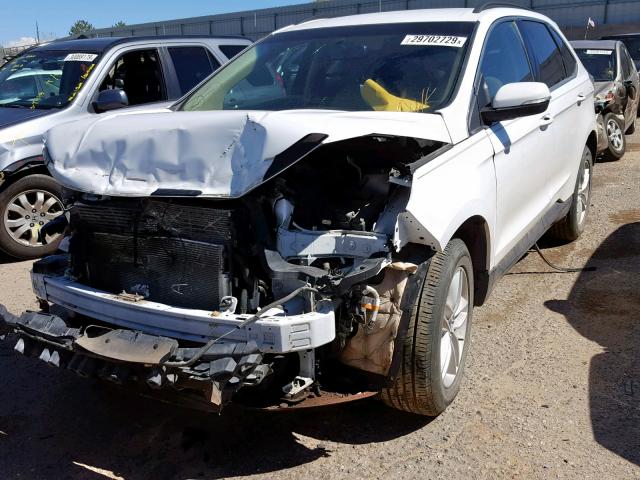 2FMTK4J85FBC07344 - 2015 FORD EDGE SEL WHITE photo 2