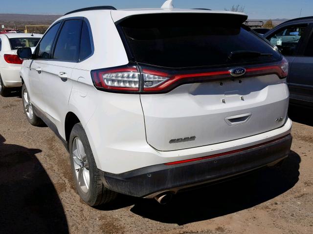 2FMTK4J85FBC07344 - 2015 FORD EDGE SEL WHITE photo 3