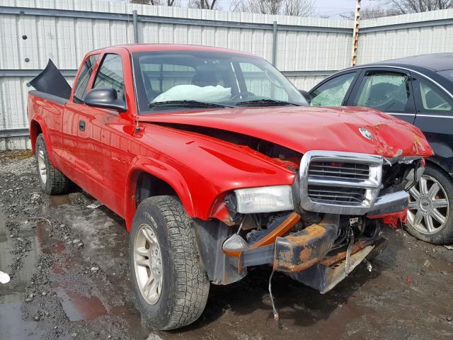 1D7GL32K54S500600 - 2004 DODGE DAKOTA SPO RED photo 1