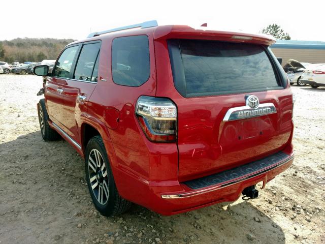 JTEBU5JRXG5382988 - 2016 TOYOTA 4RUNNER SR RED photo 3