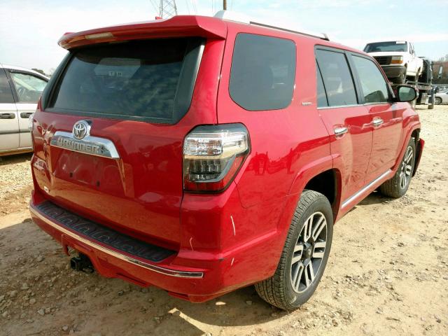 JTEBU5JRXG5382988 - 2016 TOYOTA 4RUNNER SR RED photo 4