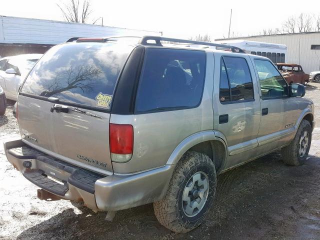 1GNDT13X33K175396 - 2003 CHEVROLET BLAZER GRAY photo 4