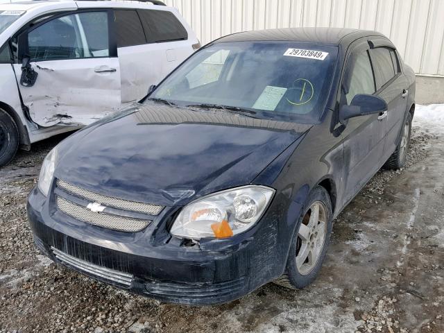 1G1AT55H597192522 - 2009 CHEVROLET COBALT LT BLACK photo 2