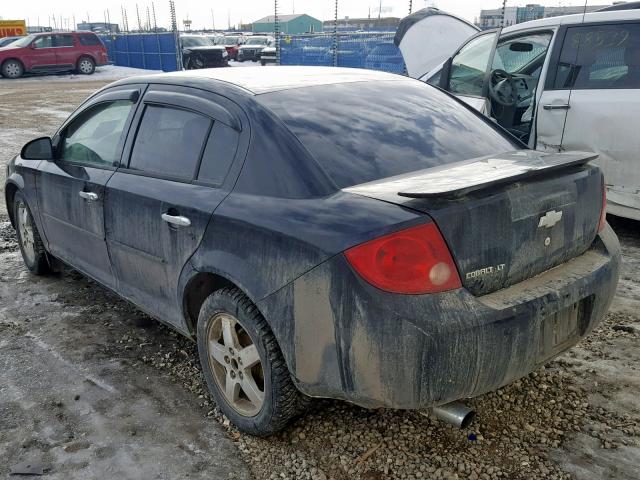 1G1AT55H597192522 - 2009 CHEVROLET COBALT LT BLACK photo 3