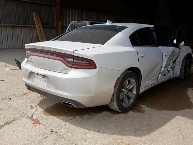 2C3CDXHG6GH319389 - 2016 DODGE CHARGER SX WHITE photo 4