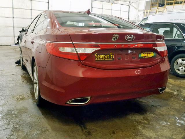 KMHFH4JG5EA369200 - 2014 HYUNDAI AZERA GLS RED photo 3