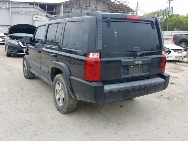 1J8HH48K17C511727 - 2007 JEEP COMMANDER BLACK photo 3