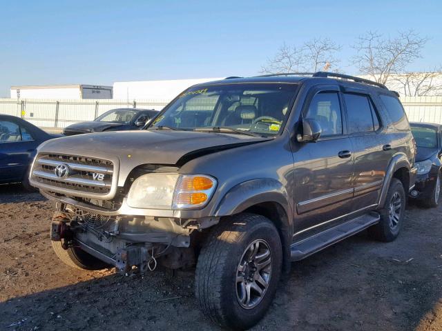 5TDBT48A93S180326 - 2003 TOYOTA SEQUOIA LI GRAY photo 2