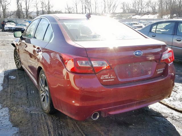 4S3BNAS64H3065378 - 2017 SUBARU LEGACY SPO RED photo 3