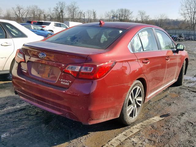 4S3BNAS64H3065378 - 2017 SUBARU LEGACY SPO RED photo 4