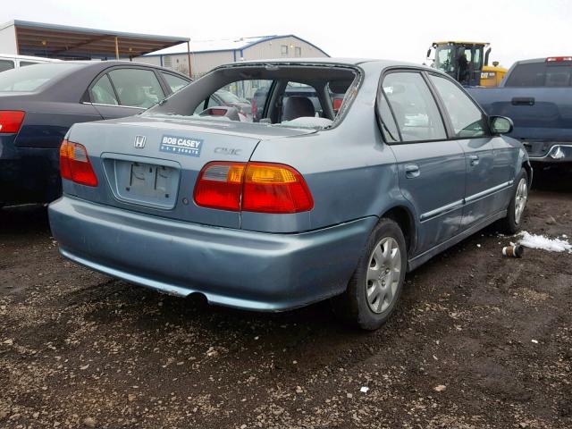 2HGEJ6614YH560196 - 2000 HONDA CIVIC BASE BLUE photo 4