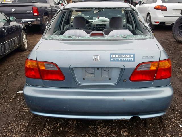 2HGEJ6614YH560196 - 2000 HONDA CIVIC BASE BLUE photo 9