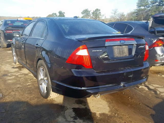 3FAHP0KC4BR277961 - 2011 FORD FUSION SPO BLACK photo 3