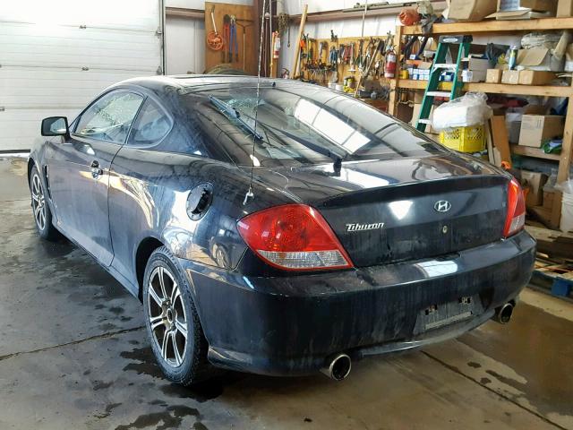 KMHHN65D06U192469 - 2006 HYUNDAI TIBURON SE BLACK photo 3