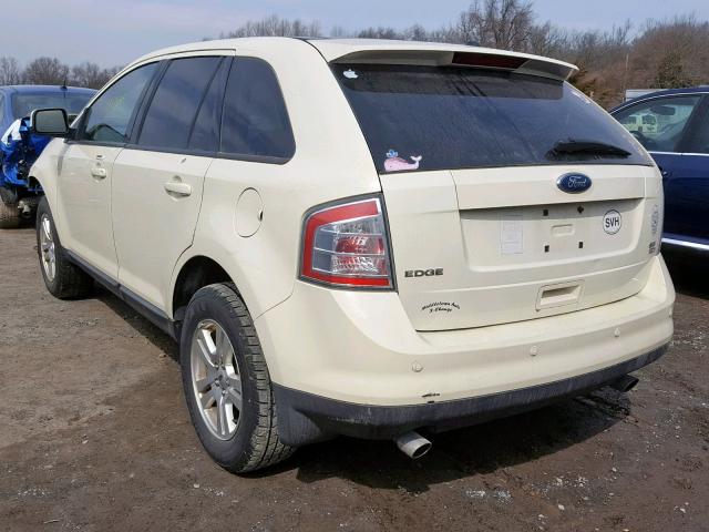 2FMDK48C68BB20618 - 2008 FORD EDGE SEL CREAM photo 3