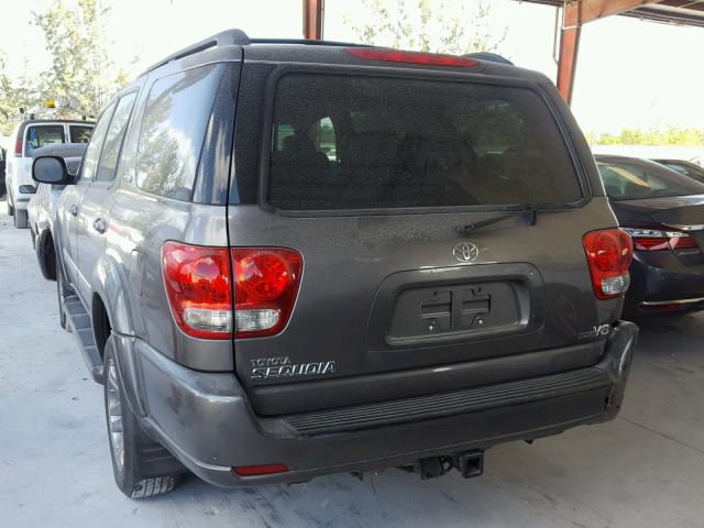 5TDZT38AX7S284600 - 2007 TOYOTA SEQUOIA LI CHARCOAL photo 3