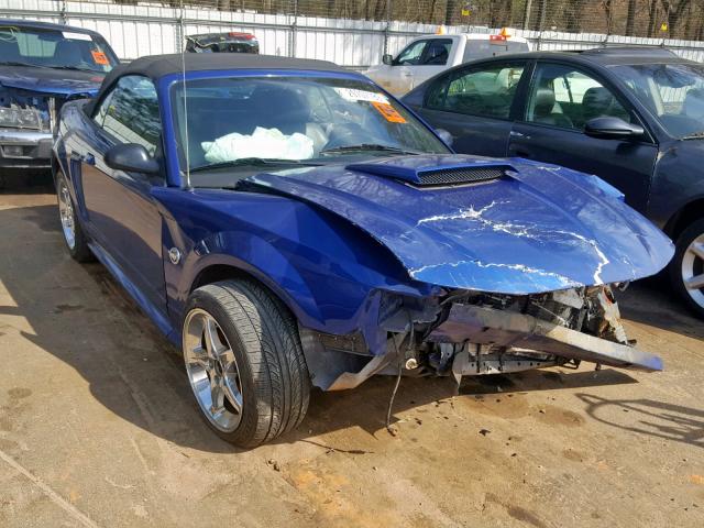 1FAFP45X24F138067 - 2004 FORD MUSTANG GT BLUE photo 1