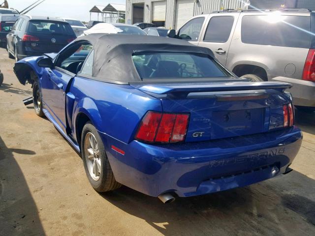 1FAFP45X24F138067 - 2004 FORD MUSTANG GT BLUE photo 3