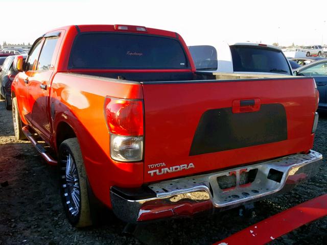 5TBEV54107S459004 - 2007 TOYOTA TUNDRA CRE RED photo 3