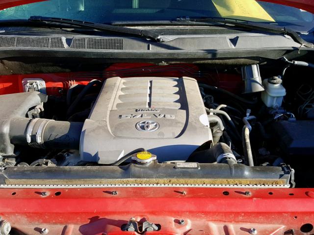 5TBEV54107S459004 - 2007 TOYOTA TUNDRA CRE RED photo 7