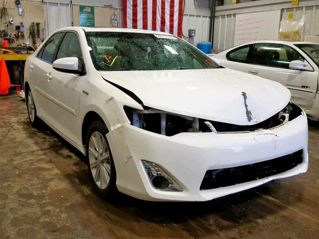 4T1BD1FK8DU076233 - 2013 TOYOTA CAMRY HYBR WHITE photo 1