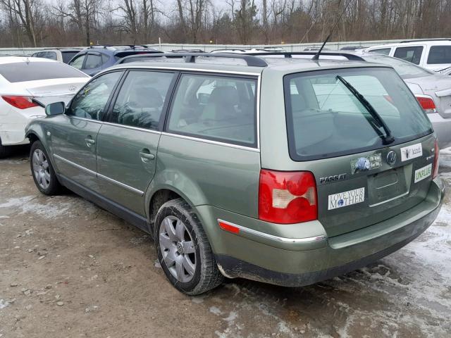 WVWYH63BX3E466019 - 2003 VOLKSWAGEN PASSAT GLX GREEN photo 3