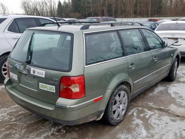 WVWYH63BX3E466019 - 2003 VOLKSWAGEN PASSAT GLX GREEN photo 4