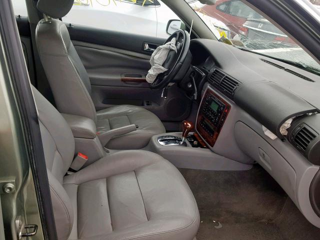 WVWYH63BX3E466019 - 2003 VOLKSWAGEN PASSAT GLX GREEN photo 5