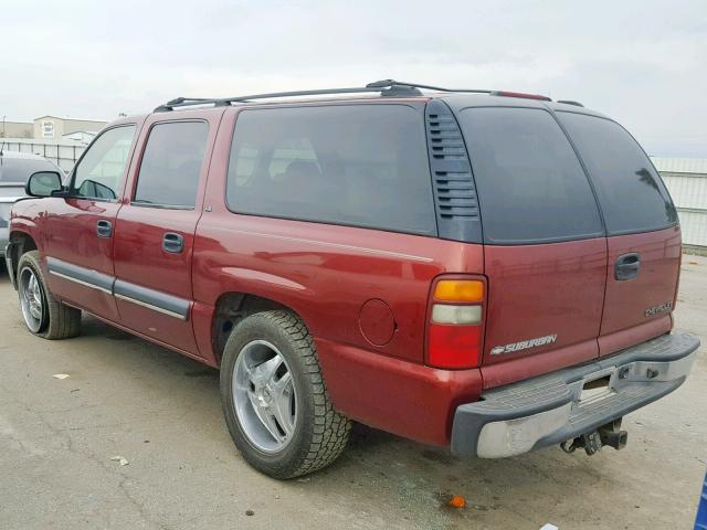 1GNFK16Z82J159837 - 2002 CHEVROLET SUBURBAN K BURGUNDY photo 3