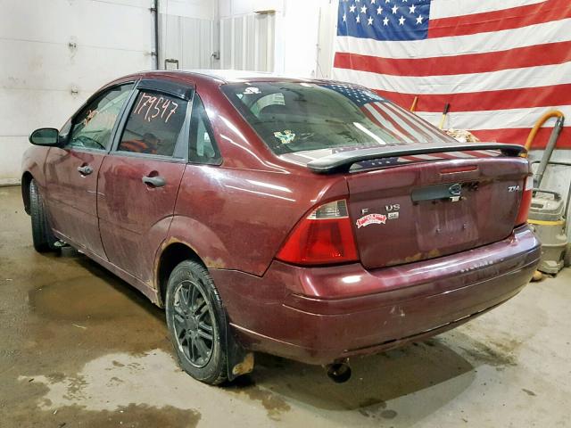 1FAFP34N66W252084 - 2006 FORD FOCUS ZX4 MAROON photo 3