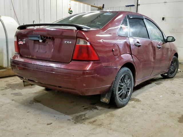 1FAFP34N66W252084 - 2006 FORD FOCUS ZX4 MAROON photo 4