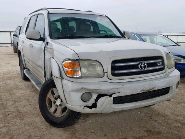 5TDZT38A72S071953 - 2002 TOYOTA SEQUOIA LI WHITE photo 1