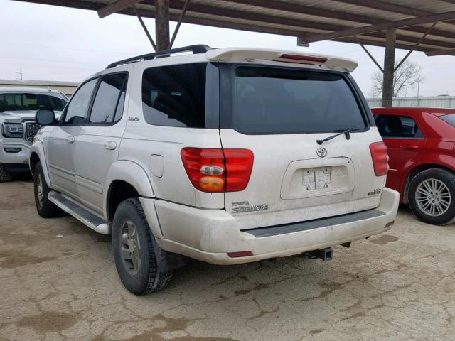 5TDZT38A72S071953 - 2002 TOYOTA SEQUOIA LI WHITE photo 3