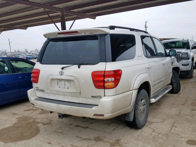 5TDZT38A72S071953 - 2002 TOYOTA SEQUOIA LI WHITE photo 4