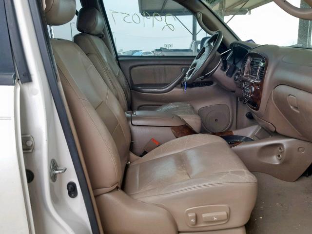 5TDZT38A72S071953 - 2002 TOYOTA SEQUOIA LI WHITE photo 5