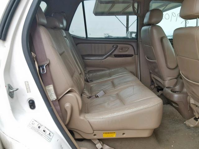 5TDZT38A72S071953 - 2002 TOYOTA SEQUOIA LI WHITE photo 6