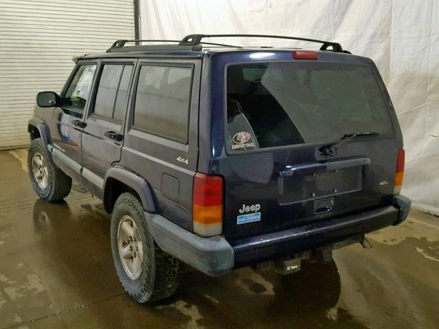 1J4FF68S1XL567886 - 1999 JEEP CHEROKEE PURPLE photo 3