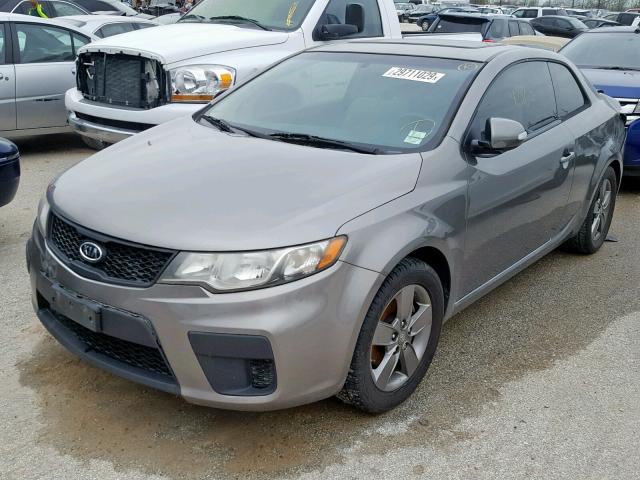 KNAFU6A25A5192700 - 2010 KIA FORTE EX GRAY photo 2