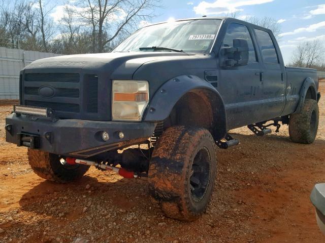 1FTWW31R58EA29788 - 2008 FORD F350 SRW S BLACK photo 2