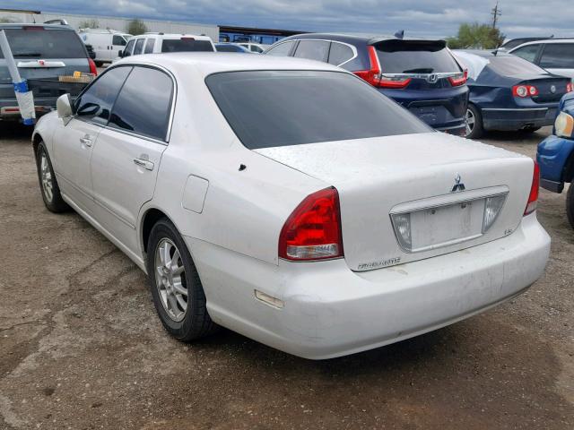 6MMAP67PX4T002662 - 2004 MITSUBISHI DIAMANTE L WHITE photo 3