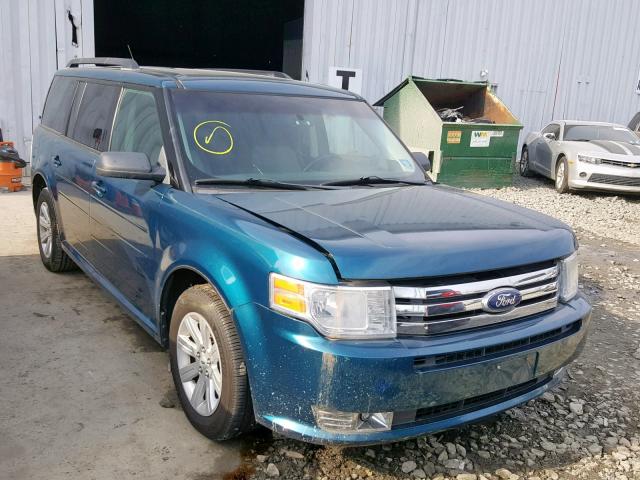 2FMGK5BC6BBD01995 - 2011 FORD FLEX SE GREEN photo 1