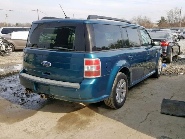 2FMGK5BC6BBD01995 - 2011 FORD FLEX SE GREEN photo 4