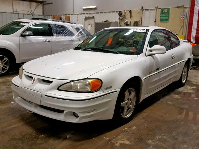 1G2NW12E2YM870120 - 2000 PONTIAC GRAND AM G WHITE photo 2