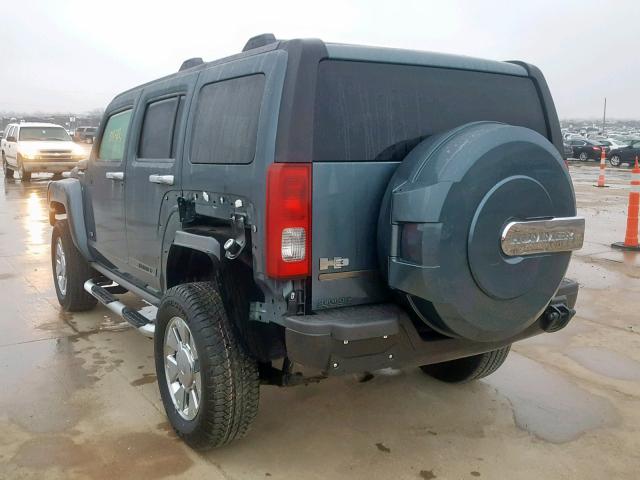 5GTDN13E978238546 - 2007 HUMMER H3 BLUE photo 3