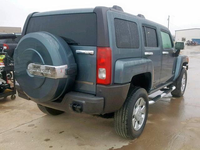 5GTDN13E978238546 - 2007 HUMMER H3 BLUE photo 4